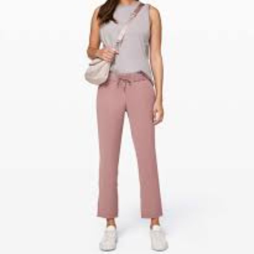 Lululemon On the Fly 7/8 Pant Woven in Red Dust | sz 4